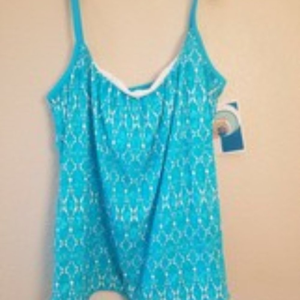 Ocean Avenue Woman Swimwear Turquoise Tankini Sz.L